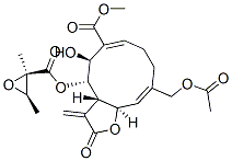 (3aS,4S,5S,6E,10Z,11aR)-10-Acetoxymethyl-4-[[[(2R,3R)-2,3-dimethyloxiranyl]carbonyl]oxy]-2,3,3a,4,5,8,9,11a-octahydro-5-hydroxy-3-methylene-2-oxocyclodeca[b]furan-6-carboxylic acid methyl ester