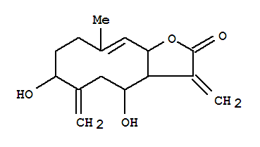 Cyclodeca[b]furan-2(3H)-one,3a,4,5,6,7,8,9,11a-octahydro-4,7-dihydroxy-10-methyl-3,6-bis(methylene)-,[3aR-(3aR*,4R*,7R*,10E,11aR*)]-