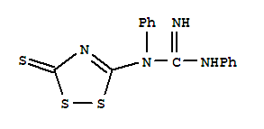 1,2-diphenyl-1-(3-thioxo-3H-1,2,4-dithiazol-5-yl)guanidine
