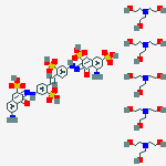 2,7-NAPHTHALENEDISULFONIC ACID 5-AMINO-3-[[4-[2-[4-[(7-AMINO-1-HYDROXY-3-SULFO-2-NAPHTHALENYL)AZO]-2-SULFOPHENYL]VINYL]-3-SULFOPHENYL]AZO]-4-HYDROXY-,COMPD. WITH 2,2',2'-NITRILOTRIS[ETHANOL] (1:5)