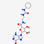 N-{2-[(cyclohexylcarbamoyl)amino]ethyl}-3,4-dihydroxy-5-(6-oxo-3,6-dihydro-9H-purin-9-yl)tetrahydrofuran-2-carboxamide 