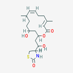 4-{1-hydroxy-2-[(8Z,12E)-4-hydroxy-7,12-dimethyl-14-oxooxacyclotetradeca-8,12-dien-2-yl]ethyl}-1,3-thiazolidin-2-one