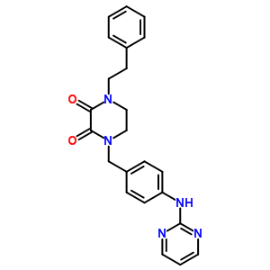 1-(2-phenylethyl)-4-[4-(pyrimidin-2-ylamino)benzyl]piperazine-2,3-dione