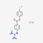 (4-methylsulfanylphenyl) 4-(diaminomethylideneamino)benzoate;hydrochloride