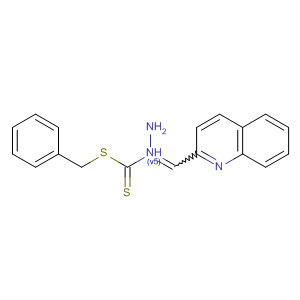 Hydrazinecarbodithioic acid, (2-quinolinylmethylene)-, phenylmethylester, (2E)-
