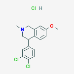 4-(3,4-dichlorophenyl)-7-methoxy-2-methyl-1,2,3,4-tetrahydroisoquinoline hydrochloride (1:1)