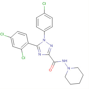 1H-1,2,4-Triazole-3-carboxamide,1-(4-chlorophenyl)-5-(2,4-dichlorophenyl)-N-1-piperidinyl-
