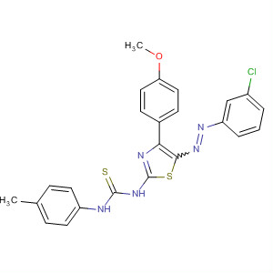 Thiourea,N-[5-[(3-chlorophenyl)azo]-4-(4-methoxyphenyl)-2-thiazolyl]-N'-(4-methylphenyl)-