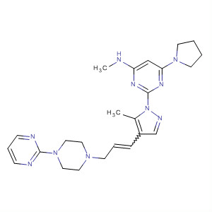 4-Pyrimidinamine,N-methyl-2-[5-methyl-4-[3-[4-(2-pyrimidinyl)-1-piperazinyl]-1-propenyl]-1H-pyrazol-1-yl]-6-(1-pyrrolidinyl)-