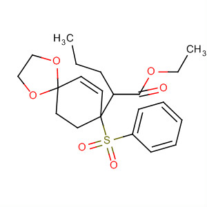 1,4-Dioxaspiro[4.5]dec-6-ene-8-pentanoic acid, 8-(phenylsulfonyl)-,ethyl ester