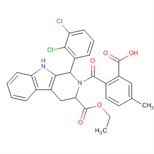 1H-Pyrido[3,4-b]indole-3-carboxylic acid,2-(2-carboxy-4-methylbenzoyl)-1-(2,3-dichlorophenyl)-2,3,4,9-tetrahydro-, 3-ethyl ester, (3S)-