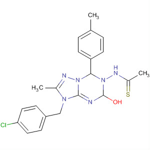 Ethanethioamide,N-[3-[(4-chlorophenyl)methyl]-3,5-dihydro-2-methyl-7-(4-methylphenyl)-5-oxo[1,2,4]triazolo[1,5-a][1,3,5]triazin-6(7H)-yl]-