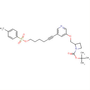 1-Azetidinecarboxylic acid,2-[[[5-[6-[[(4-methylphenyl)sulfonyl]oxy]-1-hexynyl]-3-pyridinyl]oxy]methyl]-, 1,1-dimethylethyl ester, (2S)-