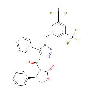 2-Oxazolidinone,3-[[1-[[3,5-bis(trifluoromethyl)phenyl]methyl]-5-phenyl-1H-1,2,3-triazol-4-yl]carbonyl]-4-phenyl-, (4R)-