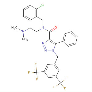 1H-1,2,3-Triazole-4-carboxamide,1-[[3,5-bis(trifluoromethyl)phenyl]methyl]-N-[(2-chlorophenyl)methyl]-N-[2-(dimethylamino)ethyl]-5-phenyl-
