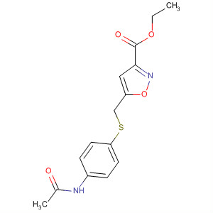 3-Isoxazolecarboxylic acid, 5-[[[4-(acetylamino)phenyl]thio]methyl]-,ethyl ester