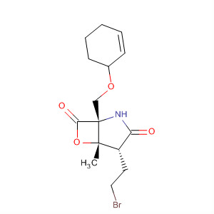 6-Oxa-2-azabicyclo[3.2.0]heptane-3,7-dione,4-(2-bromoethyl)-1-[(S)-2-cyclohexen-1-ylhydroxymethyl]-5-methyl-,(1R,4R,5S)-