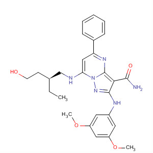 Pyrazolo[1,5-a]pyrimidine-3-carboxamide,2-[(3,5-dimethoxyphenyl)amino]-7-[[(1S,2S)-1-(hydroxymethyl)-2-methylbutyl]amino]-5-phenyl-
