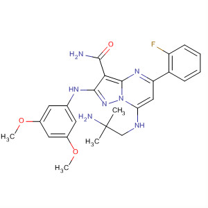 Pyrazolo[1,5-a]pyrimidine-3-carboxamide,7-[(2-amino-2-methylpropyl)amino]-2-[(3,5-dimethoxyphenyl)amino]-5-(2-fluorophenyl)-
