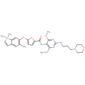 2-Furancarboxamide,N-[4,6-dimethoxy-2-[[3-(4-morpholinyl)propyl]amino]-5-pyrimidinyl]-5-[(1,1,5-trimethyl-1H-1-silainden-6-yl)oxy]-