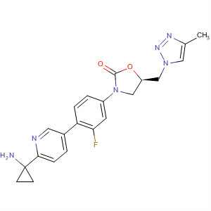 2-Oxazolidinone,3-[4-[6-(1-aminocyclopropyl)-3-pyridinyl]-3-fluorophenyl]-5-[(4-methyl-1H-1,2,3-triazol-1-yl)methyl]-, (5R)-