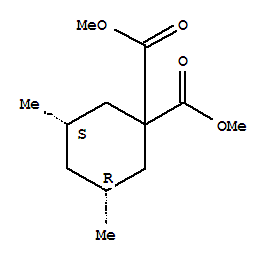 1,1-Cyclohexanedicarboxylicacid, 3,5-dimethyl-, 1,1-dimethyl ester, (3R,5S)-rel-