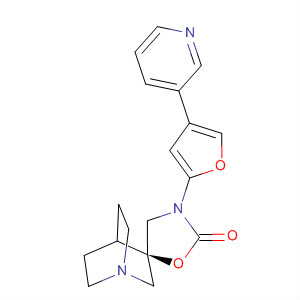 Spiro[1-azabicyclo[2.2.2]octane-3,5'-oxazolidin]-2'-one,3'-[4-(3-pyridinyl)-2-furanyl]-, (3R)-