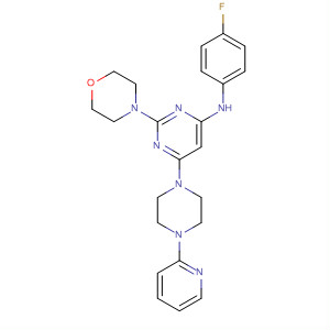 4-Pyrimidinamine,N-(4-fluorophenyl)-2-(4-morpholinyl)-6-[4-(2-pyridinyl)-1-piperazinyl]-