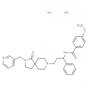 Benzamide,4-methoxy-N-[3-[1-oxo-2-(3-pyridinylmethyl)-2,8-diazaspiro[4.5]dec-8-yl]-1-phenylpropyl]-, dihydrochloride