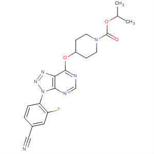 1-Piperidinecarboxylic acid,4-[[3-(4-cyano-2-fluorophenyl)-3H-1,2,3-triazolo[4,5-d]pyrimidin-7-yl]oxy]-, 1-methylethyl ester