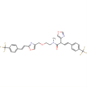 4-Oxazoleacetamide,N-methyl-2-[(1E)-2-[4-(trifluoromethyl)phenyl]ethenyl]-N-[2-[[2-[(1E)-2-[4-(trifluoromethyl)phenyl]ethenyl]-4-oxazolyl]methoxy]ethyl]-