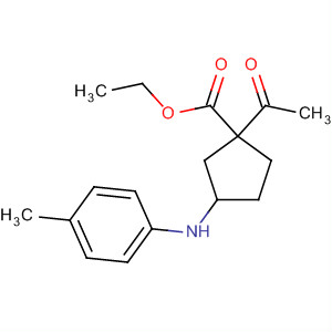 Cyclopentanecarboxylic acid, 1-acetyl-3-[(4-methylphenyl)amino]-, ethylester