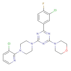 1,3,5-Triazine,2-(3-chloro-4-fluorophenyl)-4-[4-(3-chloro-2-pyridinyl)-1-piperazinyl]-6-(4-morpholinyl)-