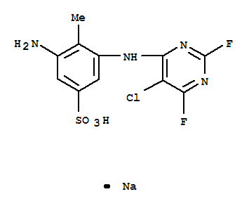 sodium 2-amino-6-[(5-chloro-2,6-difluoro-4-pyrimidinyl)amino]toluene-4-sulphonate