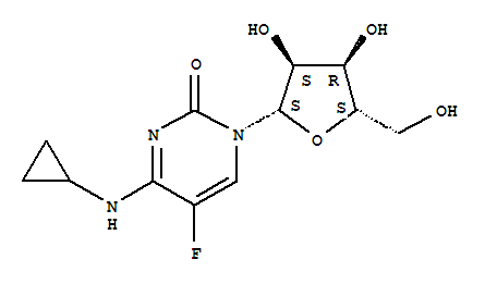 4-(CYCLOPROPYLAMINO)-5-FLUORO-1-β-L-RIBOFURANOSYLPYRIMIDINONE