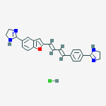 2-[4-[(1e,3e)-4-[5-(4,5-dihydro-1h-imidazol-2-yl)-1-benzofuran-2-yl]buta-1,3-dienyl]phenyl]-4,5-dihydro-1h-imidazole;hydrochloride