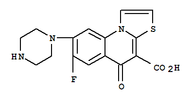 5H-Thiazolo(3,2-a)quinoline-4-carboxylic acid, 7-fluoro-5-oxo-8-(1-pip erazinyl)-