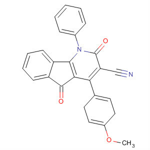 1H-Indeno[1,2-b]pyridine-3-carbonitrile,2,5-dihydro-4-(4-methoxyphenyl)-2,5-dioxo-1-phenyl-