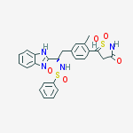 N-((S)-1-(1H-benzo[d]imidazol-2-yl)-2-(4-((S)-1,1-dioxido-3-oxoisothiazolidin-5-yl)-3-methylphenyl)ethyl)benzenesulfonamide
