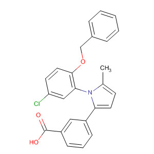 Benzoic acid,3-[1-[5-chloro-2-(phenylmethoxy)phenyl]-5-methyl-1H-pyrrol-2-yl]-