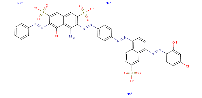 trisodium 4-amino-3-[[4-[[4-[(2,4-dihydroxyphenyl)azo]-6(or 7)-sulphonato-1-naphthyl]azo]phenyl]azo]-5-hydroxy-6-(phenylazo)naphthalene-2,7-disulphonate