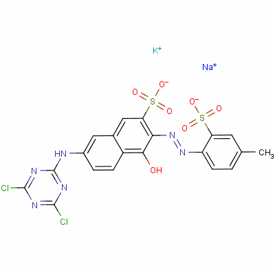 7-[(4,6-dichloro-1,3,5-triazin-2-yl)amino]-4-hydroxy-3-[(4-methyl-2-sulphophenyl)azo]naphthalene-2-sulphonic acid, potassium sodium salt