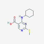 5-Pyrimidinecarboxylic acid, 4-(cyclohexylamino)-2-(methylthio)-