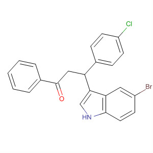 1-Propanone, 3-(5-bromo-1H-indol-3-yl)-3-(4-chlorophenyl)-1-phenyl-