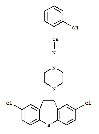 (6E)-6-({[4-(2,8-dichloro-10,11-dihydrodibenzo[b,f]thiepin-10-yl)piperazin-1-yl]amino}methylidene)cyclohexa-2,4-dien-1-one