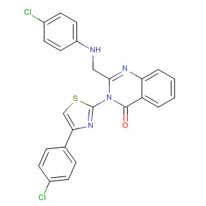 4(3H)-Quinazolinone,2-[[(4-chlorophenyl)amino]methyl]-3-[4-(4-chlorophenyl)-2-thiazolyl]-