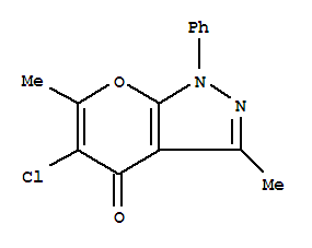 5-Chloro-3,6-dimethyl-1-phenylpyrano(2,3-c)pyrazol-4(1H)-one
