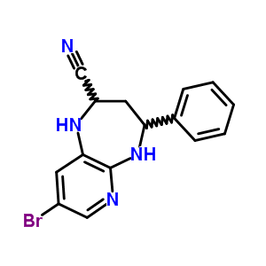 8-bromo-4-phenyl-2,3,4,5-tetrahydro-1H-pyrido[2,3-b][1,4]diazepine-2-carbonitrile