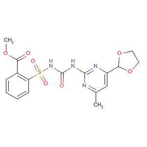 Benzoic acid,2-[[[[[4-(1,3-dioxolan-2-yl)-6-methyl-2-pyrimidinyl]amino]carbonyl]amino]sulfonyl]-, methyl ester
