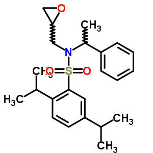 N-(oxiran-2-ylmethyl)-N-(1-phenylethyl)-2,5-di(propan-2-yl)benzenesulfonamide